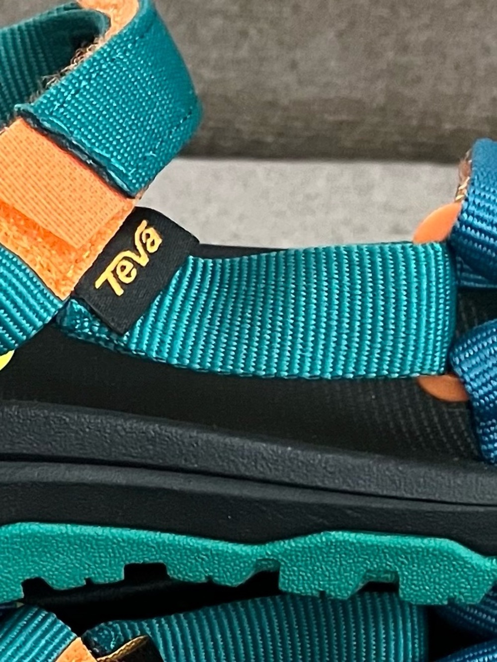 Teva Kids' Teal and Orange Outdoor Sandals Size 10